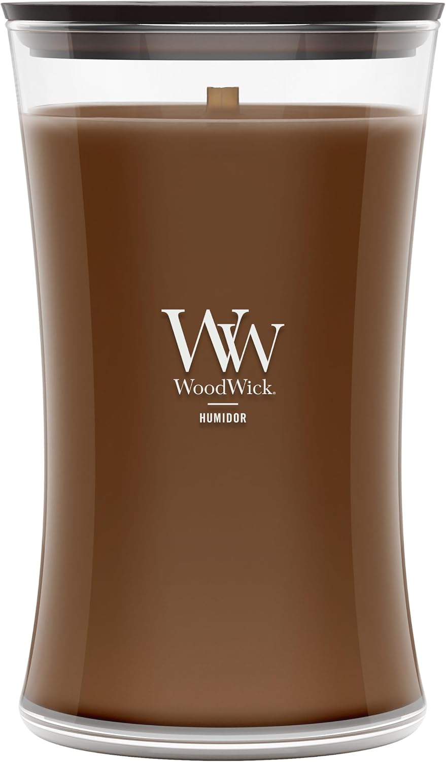 WoodWick Fireside Holiday Candle Gifts for Women and Men, 9.7 oz Medium Hourglass Candle with Crackling Wick