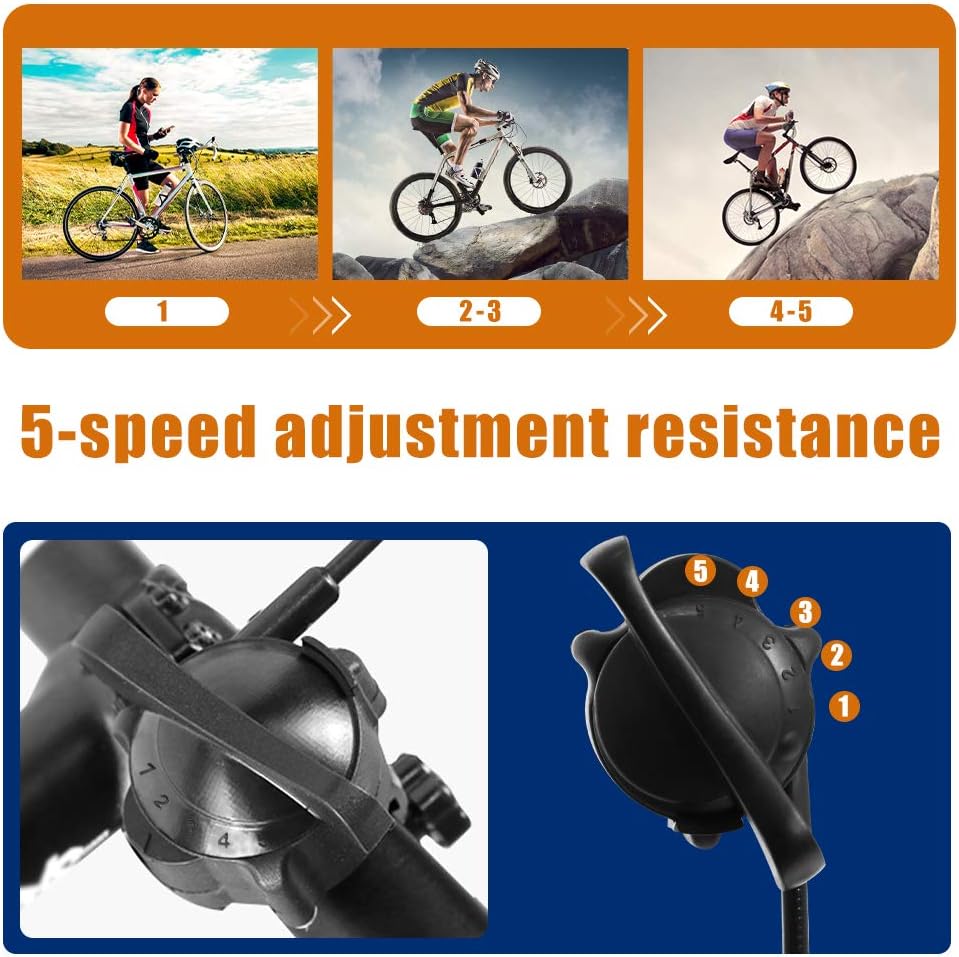 FDW Magnetic Bike Trainer Stand for Indoor Riding, Steel Bicycle Exercise Training Stand with Noise Reduction Wheel