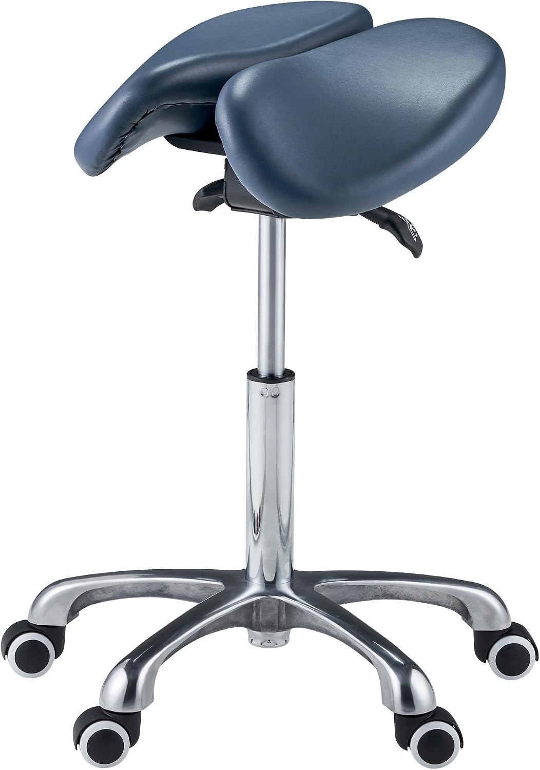 Master Massage Berkeley Ergonomic Split Style Saddle Stool in Royal Blue