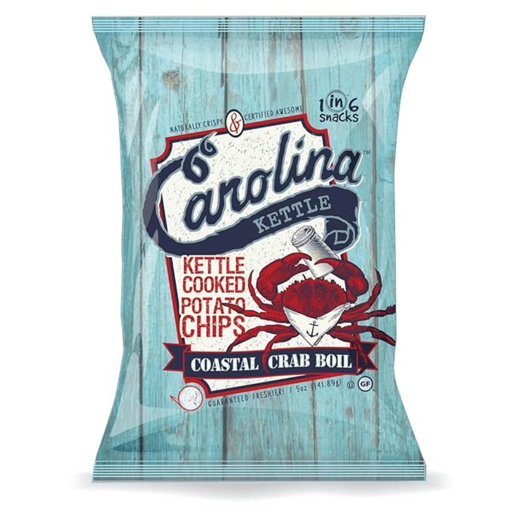 Carolina Kettle Chips | Kettle Cooked Potato Chips | Kosher - Gluten Free Chips Fit For Healthy School Snacks | With Irresistible Crunch and Bold