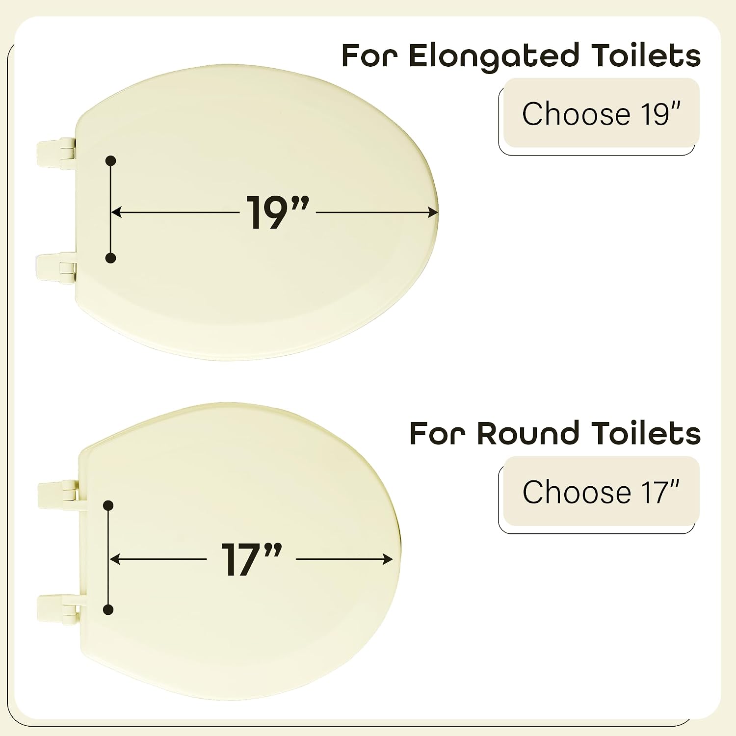 Soft Elongated Vinyl Toilet Seat, Black - 19 Inch Soft Vinyl Cover with Comfort Foam Cushioning - Fits All Elongated Size Fixtures - Easy to Install Fantasia by Achim Home Decor