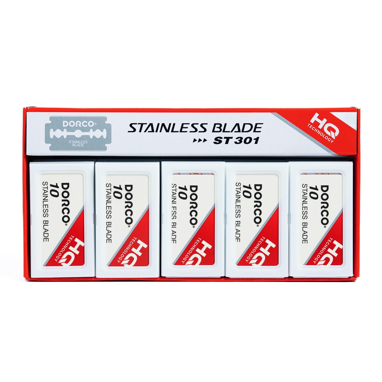 Dorco Platinum ST300 Stainless Steel Razor Blades - Pack of 10 Blades