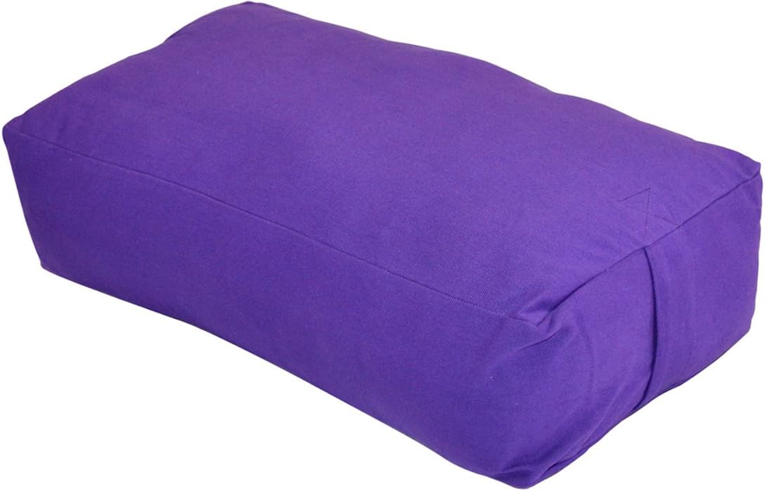 YogaAccessories MAXSupport Deluxe Rectangular Cotton Yoga Bolster
