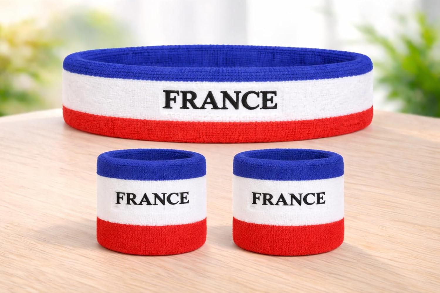 Suddora Country Headband & Wristbands Set (Includes 2 Wrist & 1 Head Sweatband), Highly Moisture Wicking