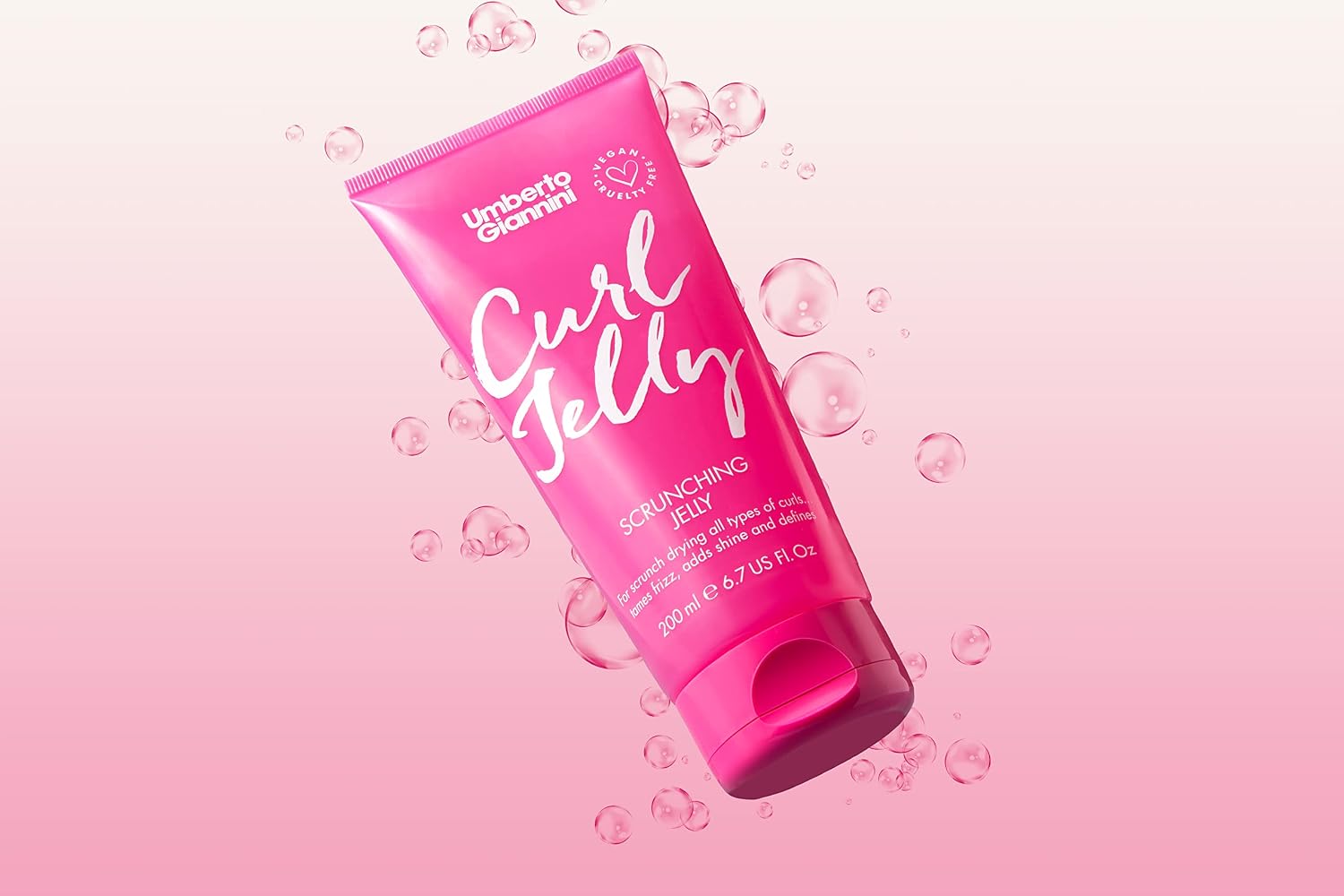 Umberto Giannini Curl Jelly Scrunching Jelly 6.7 fl Oz - Frizz Solution Defining Hair Gel for 2a-4c Curly, Wavy, Coily Hair - Vegan & Cruelty-Free