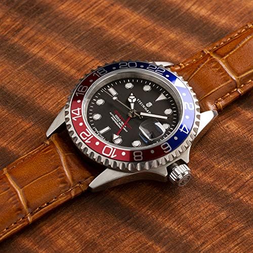 20mm Toffee Brown - Long - BARTON Alligator Grain - Quick Release Leather Watch Bands