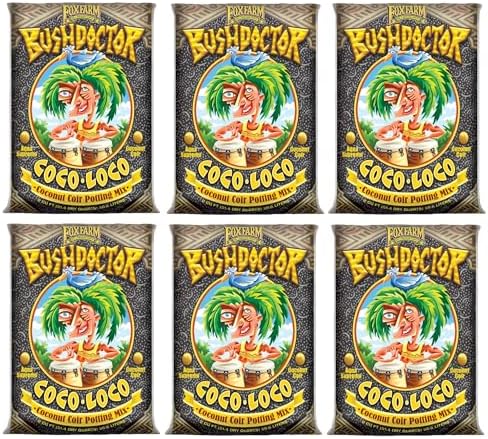 FoxFarm Bush Doctor Coco Loco Potting Mix, 2cu ft - Extends Your Watering Schedule, Triple-Washed to Reduce Salt Content - Perfect for Cultivating Vigorous Plants