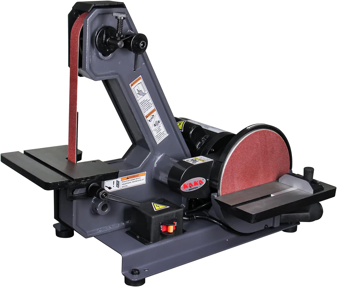 4 x 24 Belt & Oscillating Spindle Sander, KAKA INDUSTRIAL WS-100D | 5 sanding sleeves included