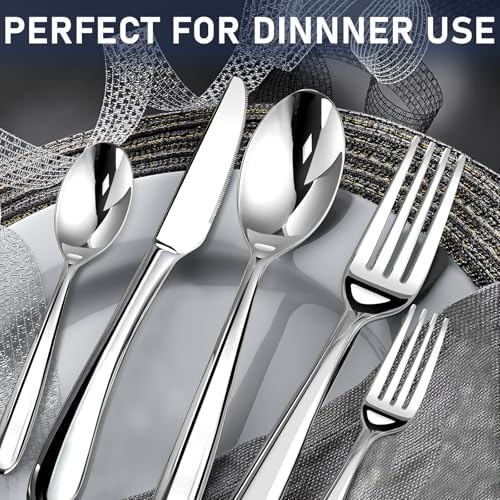 Silverware Set for 8, 40 Piece Stainless Steel Flatware Utensil Cutlery Set