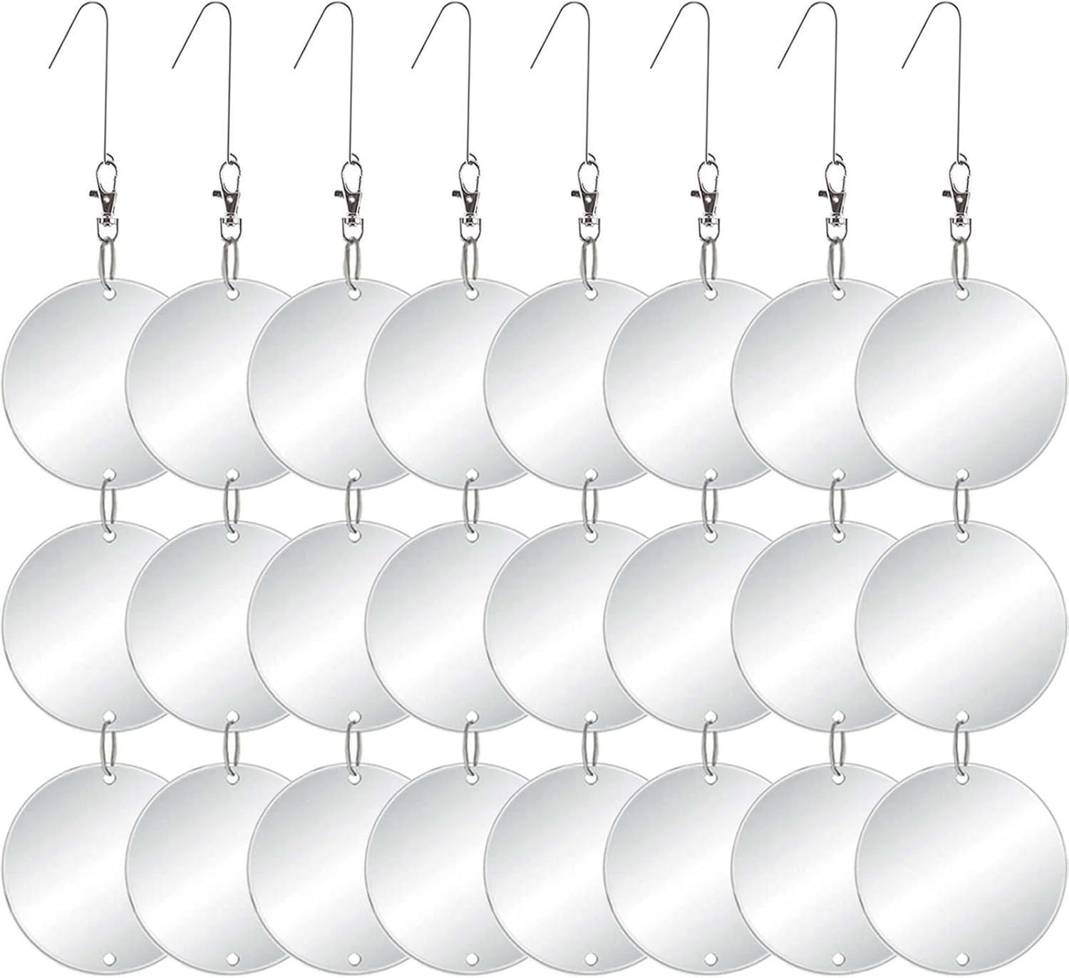 Chephon Upgraded Bird Scare Discs Set - Large 24 Discs - Highly Reflective Double-Sided Bird Reflectors Scare Devices - Better to Keep Most Birds