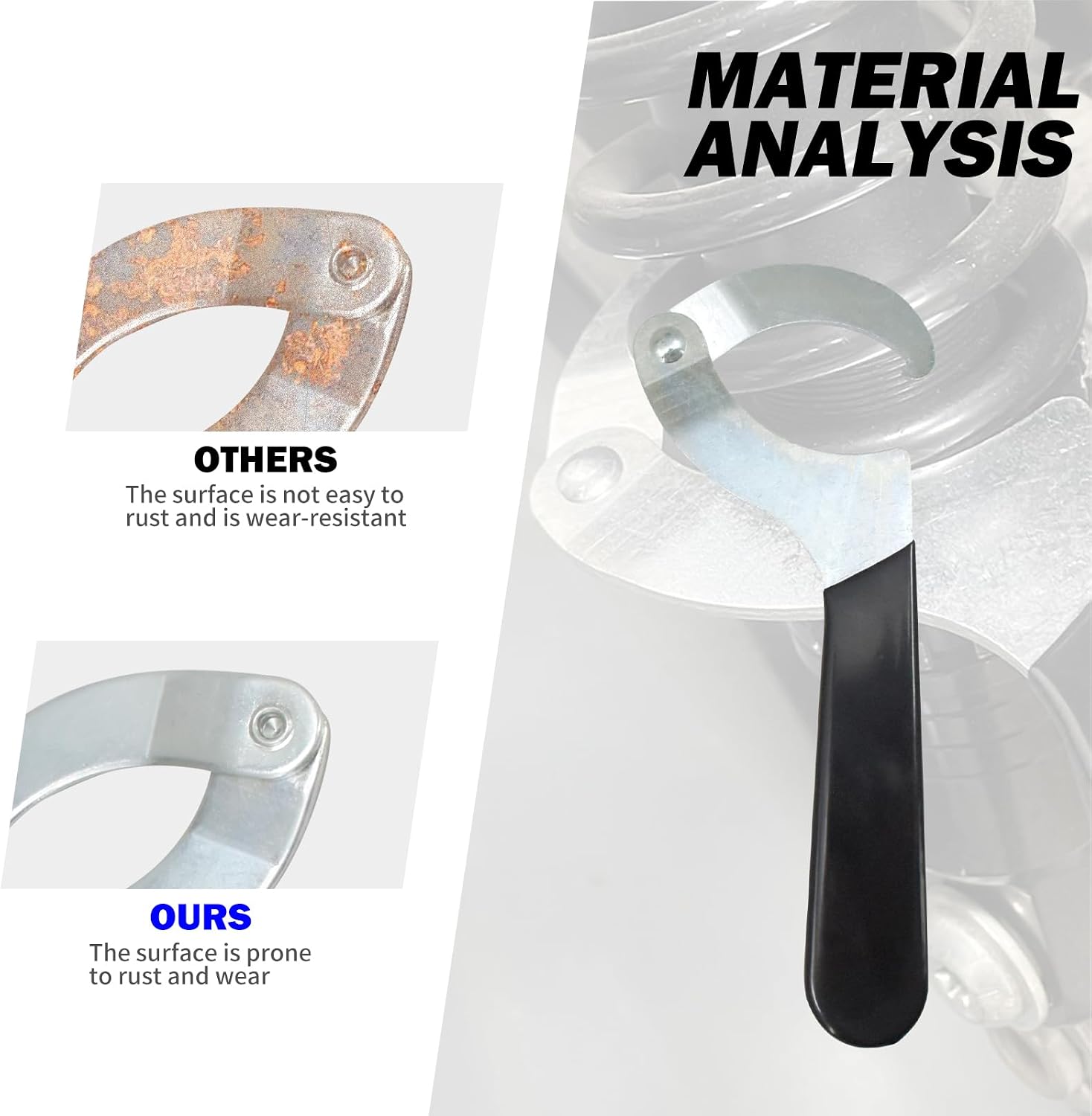 Universal Shock Spanner Wrench Motorcycle Shock Adjustment Tool | Suspension System and Shock Adjustment, Carbon Steel