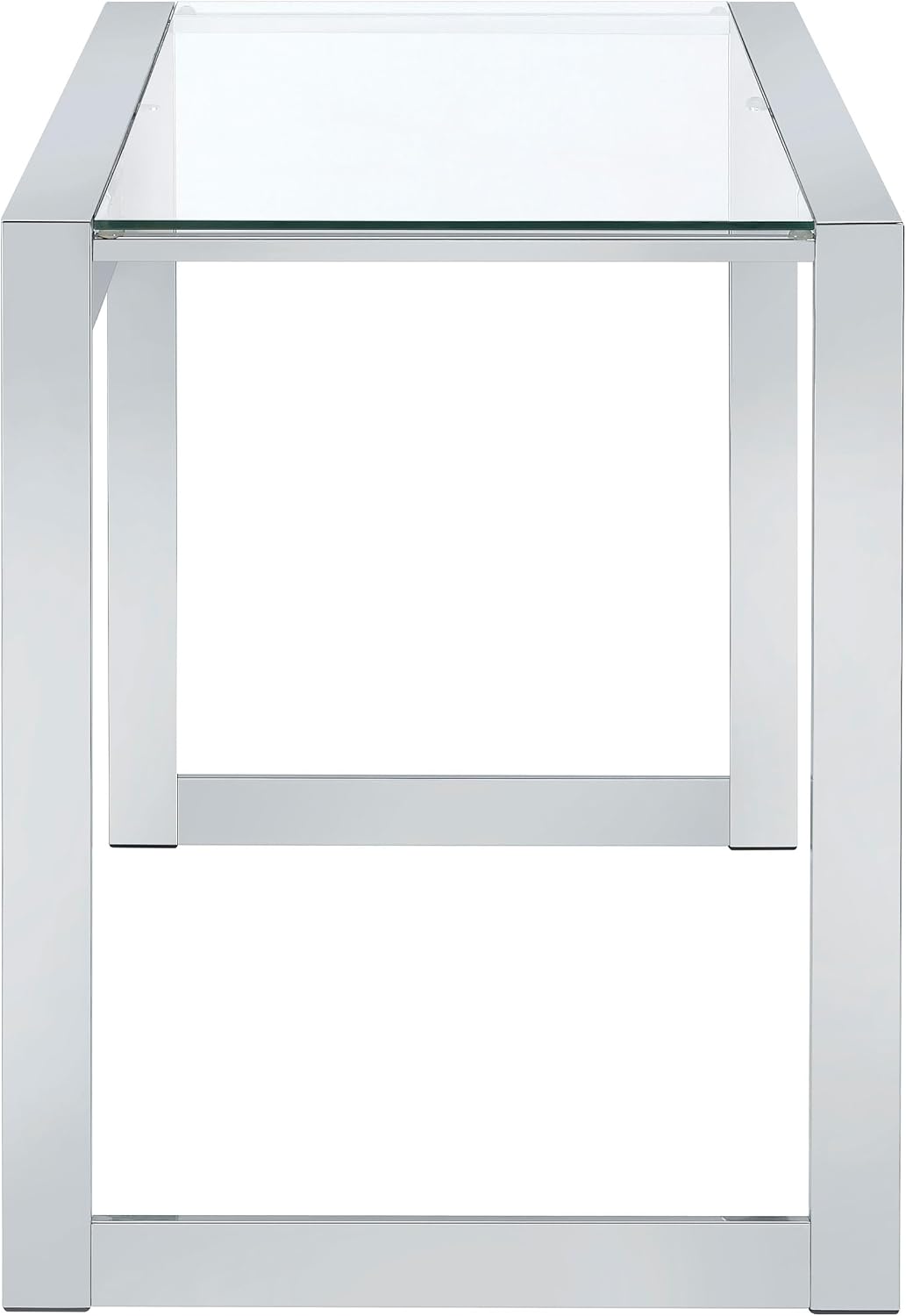 Coaster Home Furnishings – Hartford – Metal & Glass – 47-Inch Rectangular Glass Top Writing Desk with Contemporary Style and Plastic Glides