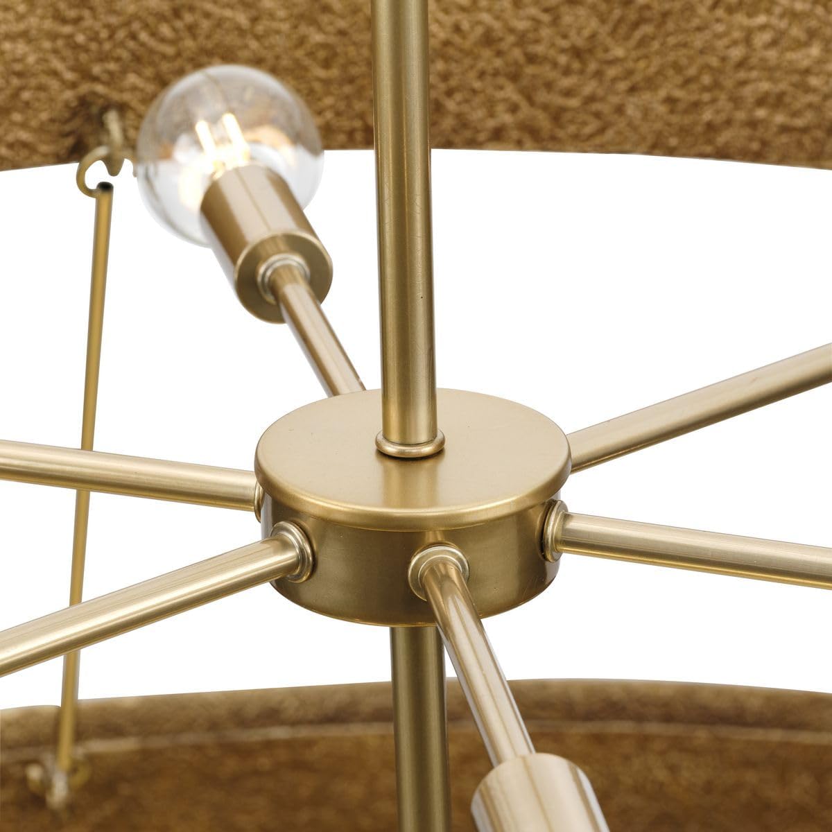 Progress Lighting Lusail 48 in. 13-Light Modern Organic Soft Gold Chandelier with Foundry Gold