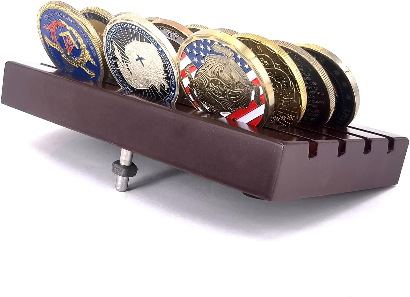 Joygulls Military Collectible Challenge Coin Display Holder Stand Holds 16-18 Coins