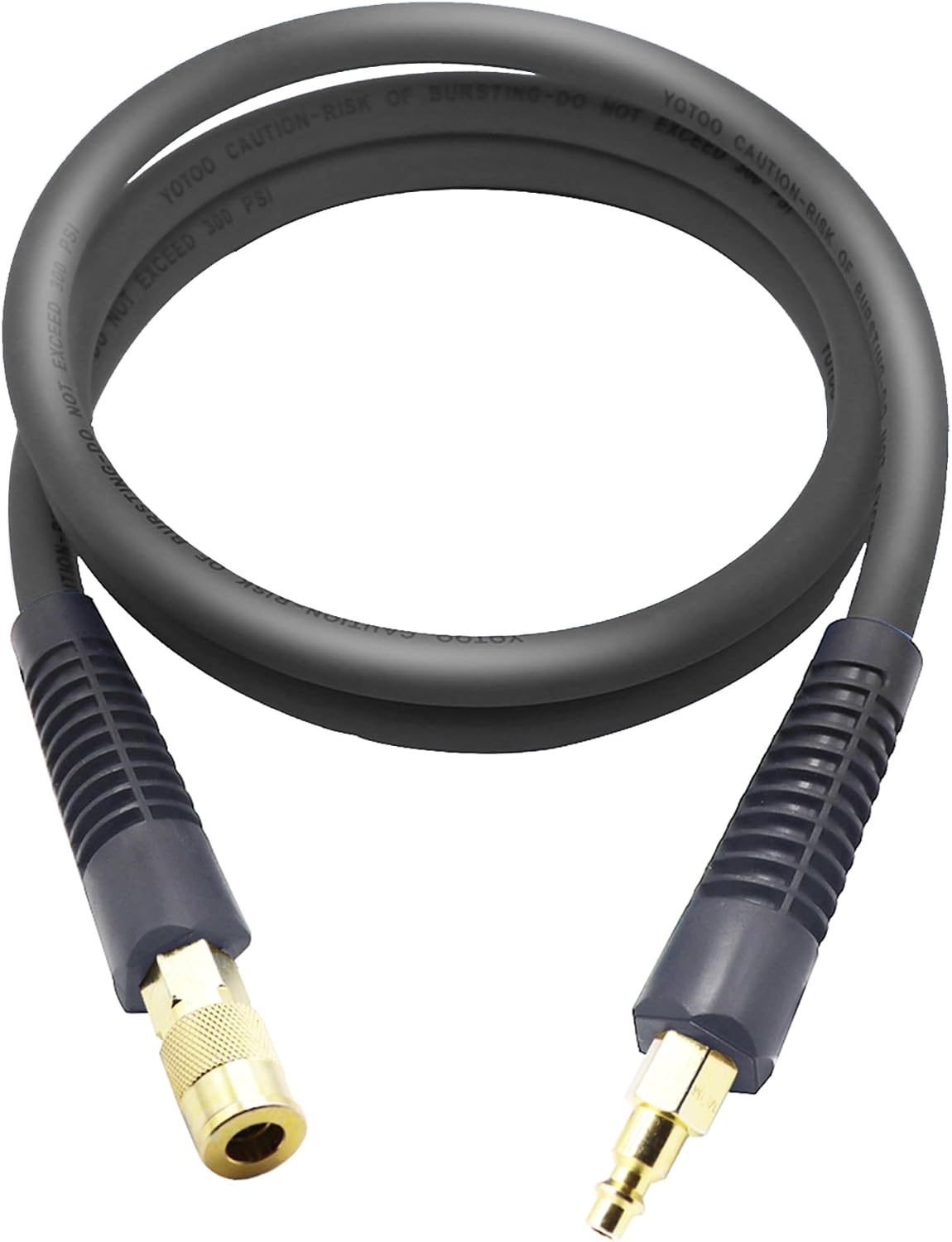 YOTOO Hybrid Air Hose 3/8-Inch by 50-Feet 300 PSI Heavy Duty, Lightweight, Kink Resistant