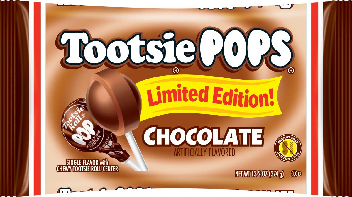 Tootsie Roll Pops Chocolate Flavor Limited Edition, 13.2oz Bag
