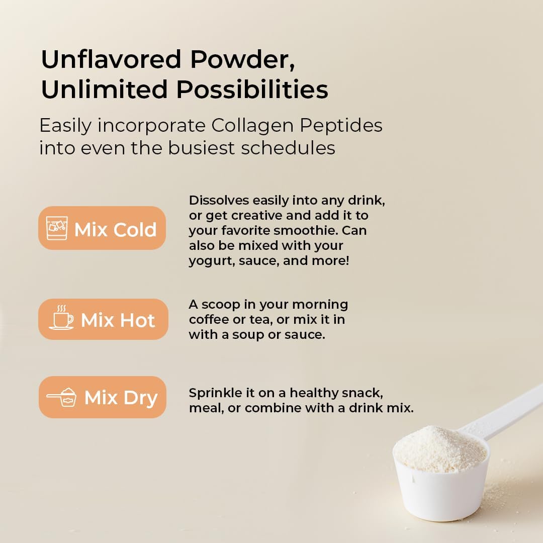 VitaMedica Collagen Peptides Powder, Hydrolyzed Types I & III, 30 Servings