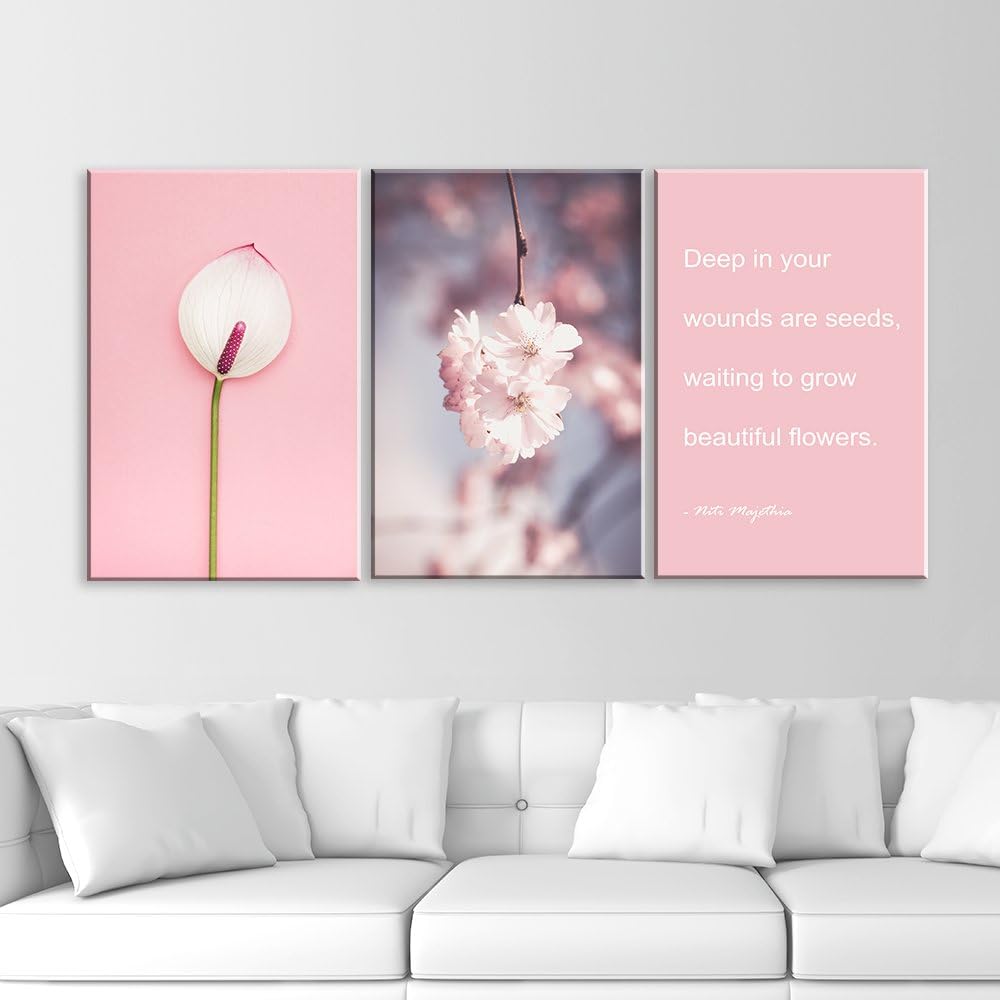 wall26 Canvas Prints Wall Art - Ocean Themed 3 Panel Wall Art with Wave,Anchor and Rudder - 16"x24" x 3 Panels
