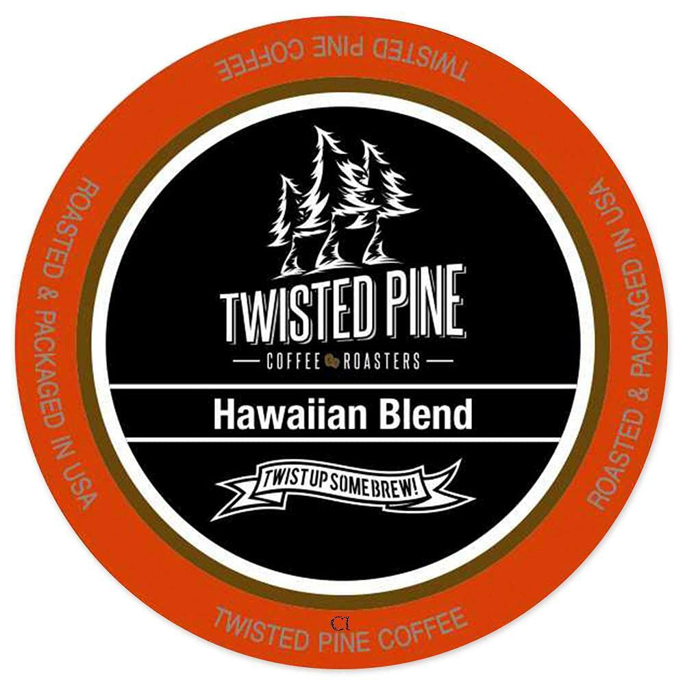 Twisted Pine Coffee Hawaiian Kona Blend, Medium Roast, Single-Serve Cups for Keurig K-Cup Brewers, 24 Count