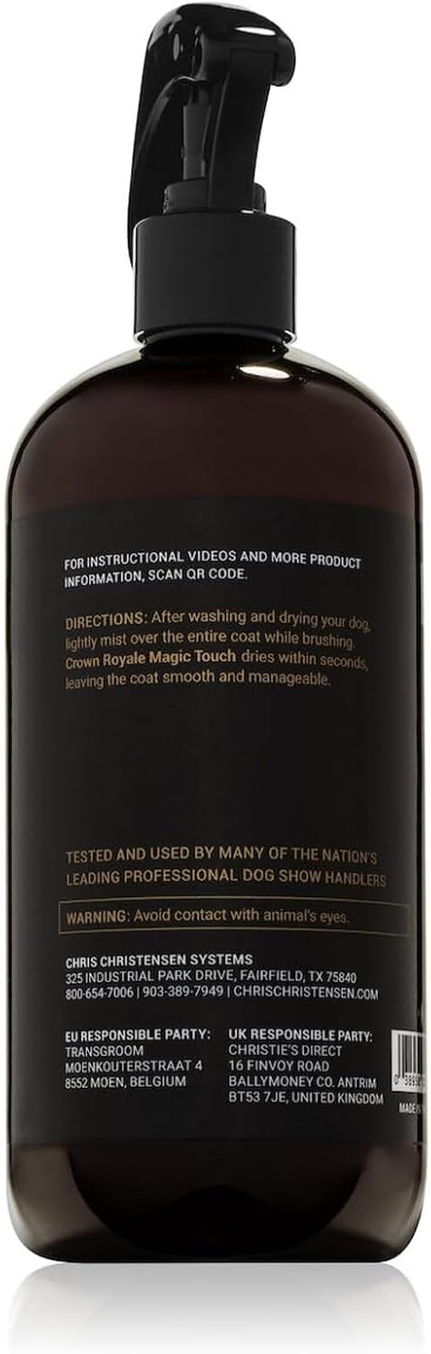Crown Royale Magic Touch Formula 1 Pet Grooming Spray Ready-to-Use, No Heavy Build-Up, Finishing Spray, Prevents Coat Matting