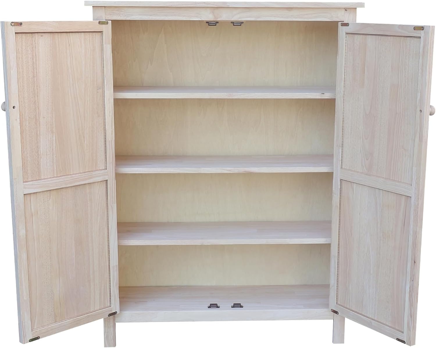 IC International Concepts Solid Wood Shaker Bookcase, Unfinished