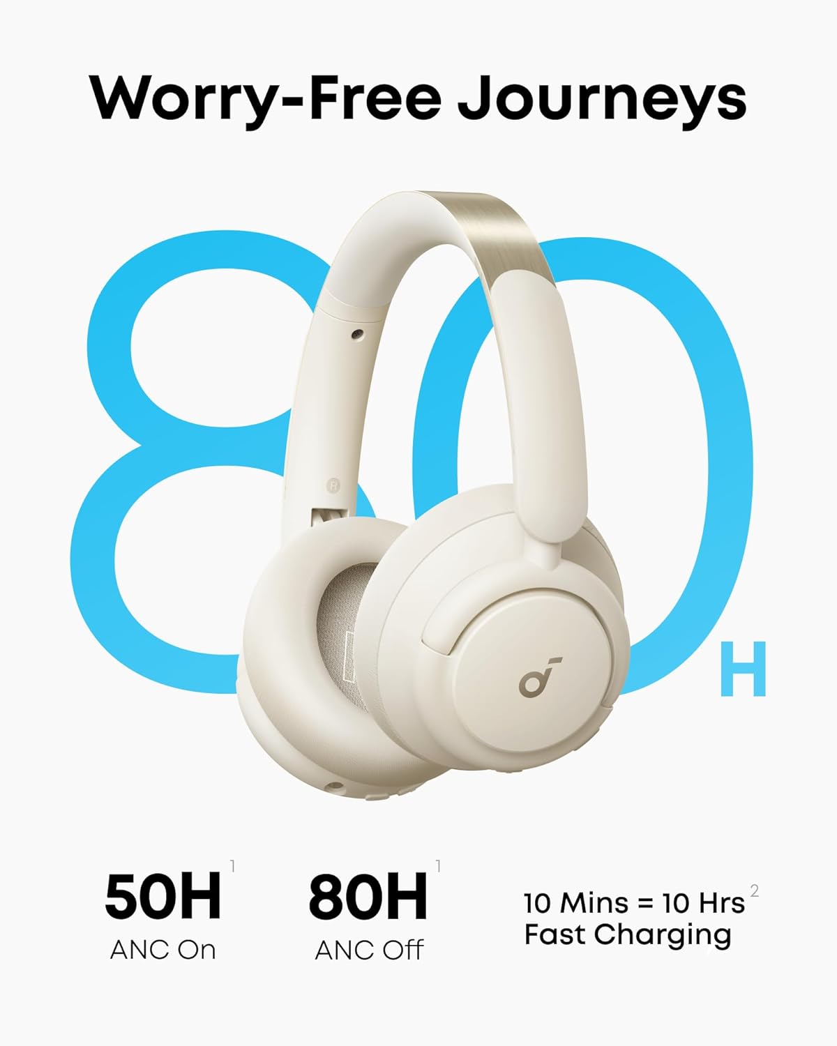 Soundcore by Anker Q30 Hybrid Active Noise Cancelling Headphones, Black