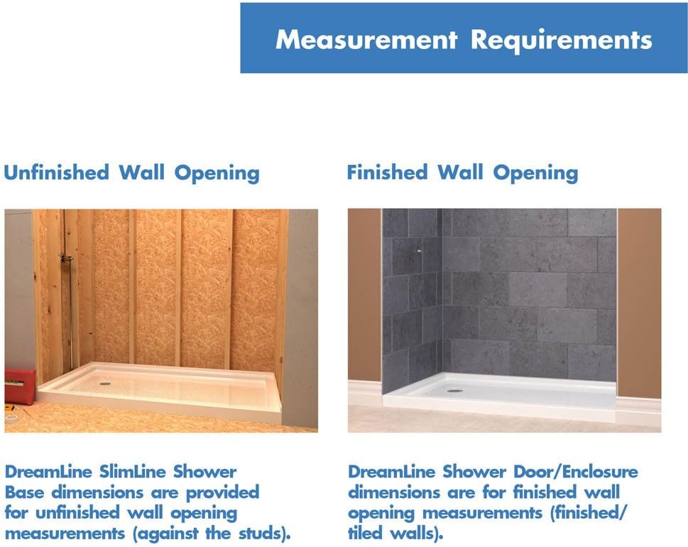 DreamLine SlimLine 32 in. D x 32 in. W x 2 3/4 in. H Center Drain Single Threshold Shower Base in White, DLT-1132320