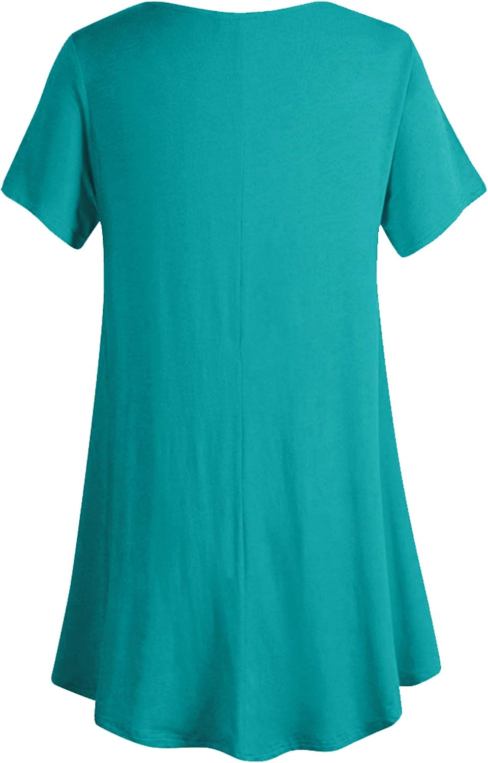 Lock and Love Women Solid Short Sleeve/Sleeveless Tunic for Leggings Swing Tunic Flare Tank Tops S-5XL Plus Size Made in USA