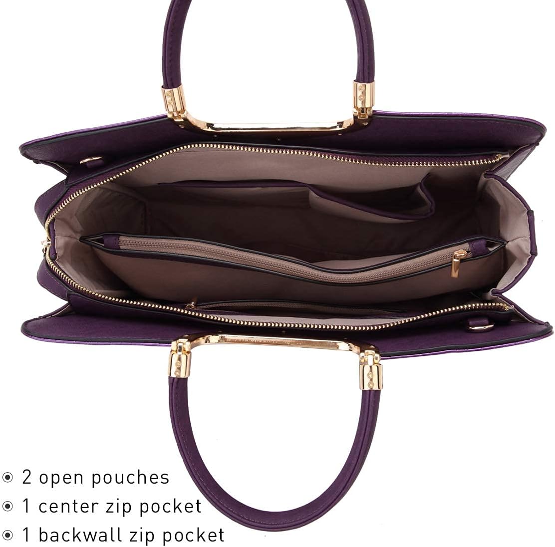 Womens Handbag Top Handle Shoulder Bag Tote Satchel Purse Work Bag with Matching Wallet
