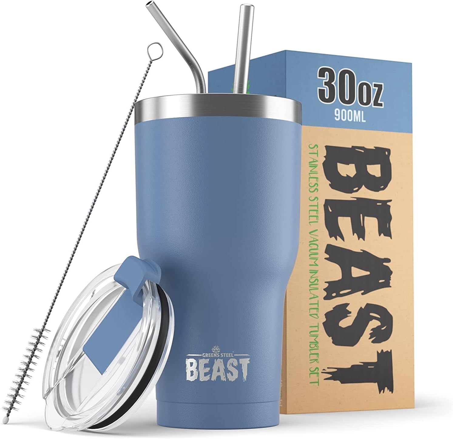 Beast 30 oz Tumbler Stainless Steel Vacuum Insulated Coffee Ice Cup Double Wall Travel Flask (Cupcake Pink)