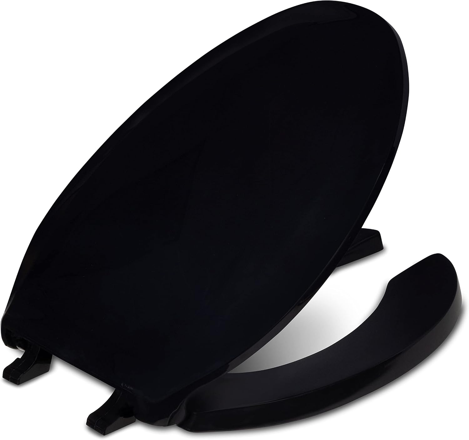 Centoco Toilet Seat Elongated, Commercial, Heavy Duty, SS Hardware, Black | Heavy Duty Hinge, Closed Front, Cover, Plastic, Stainless Steel Hardware, Made in the USA, ‎DS800STS-407