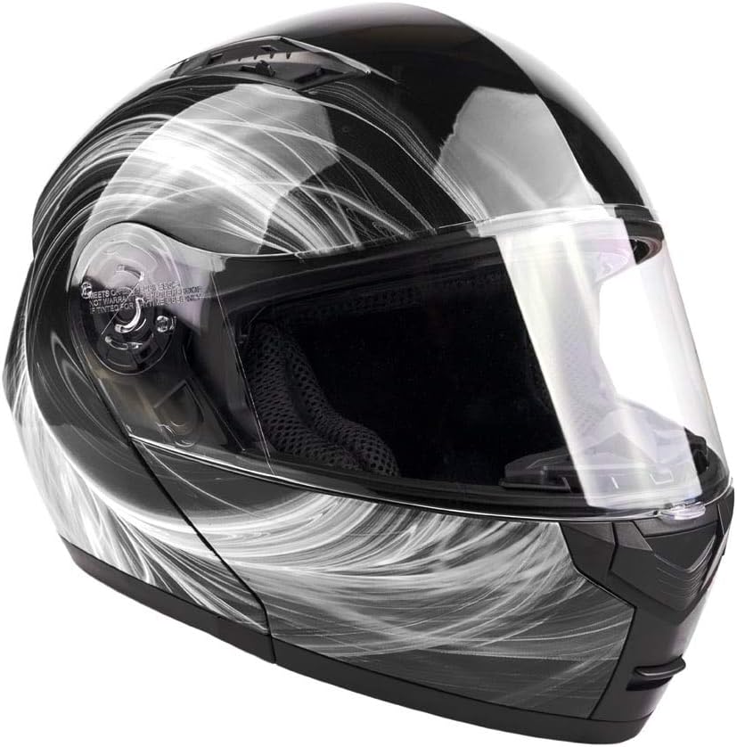 Adult Modular Motorcycle Helmet DOT w/Retractable Sunglass Full Face Flip-up Typhoon TH158