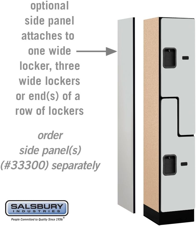 Salsbury Industries Double Tier 'S' Style Designer Wood Locker, Mahogany, 5' 3" x 15"