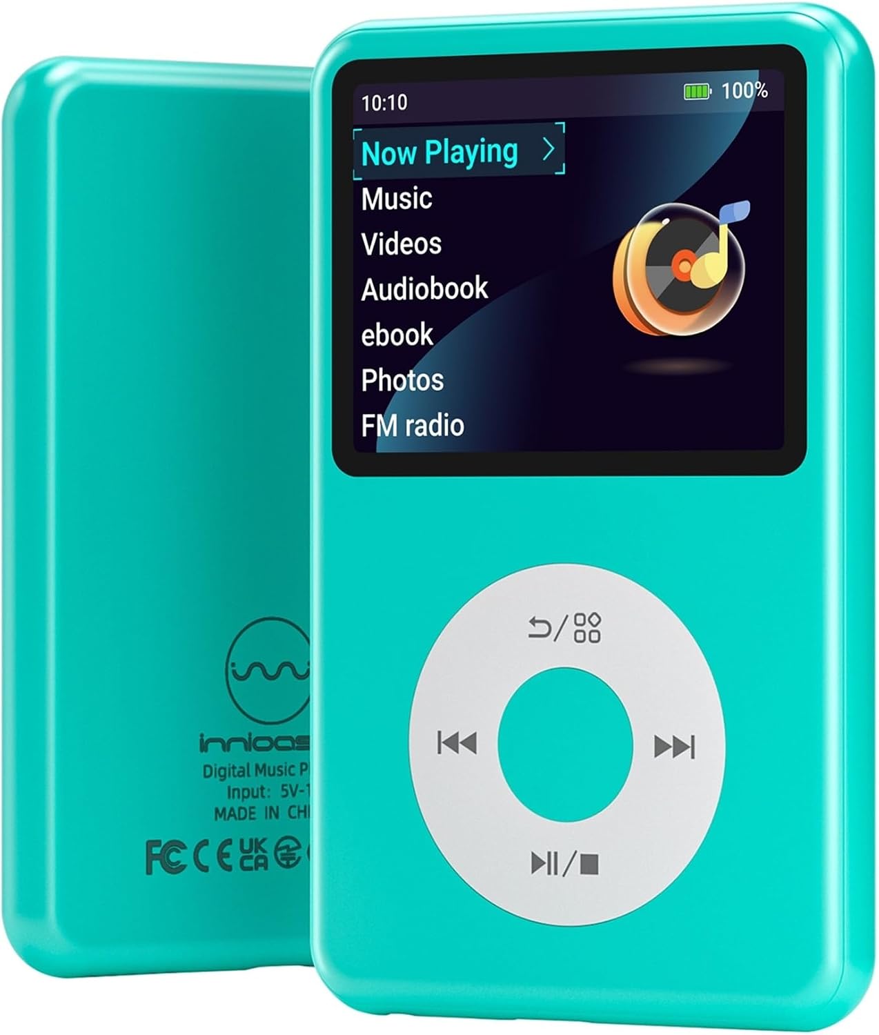 MP3 Player with Bluetooth 128GB Portable Music Digital Players Supports Playlist Audiobook Video Nice Gadget for Kids Black