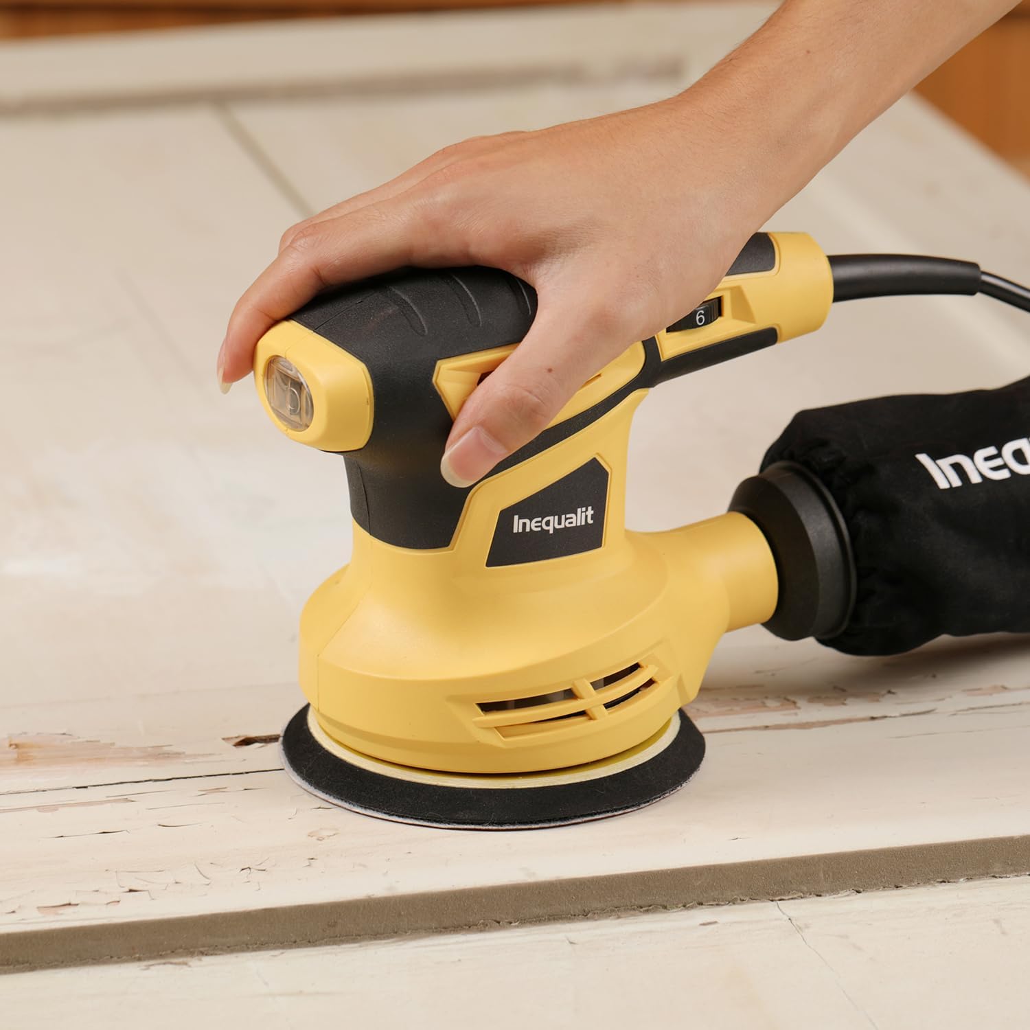 280W Random Orbital Sander Corded 5-inch Electric Palm Sander | 13000 OPM Electric Palm Sander for Woodworking, Sanding & Polishing, 6-Speed, Dust Box