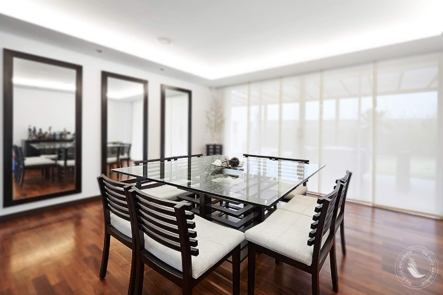 Clear Tempered Glass Table Top 22 Inch Square Flat Polished Edge with 1/4 Inch Thickness for Dining, Coffee or Side Tables by Fab Glass and Mirror