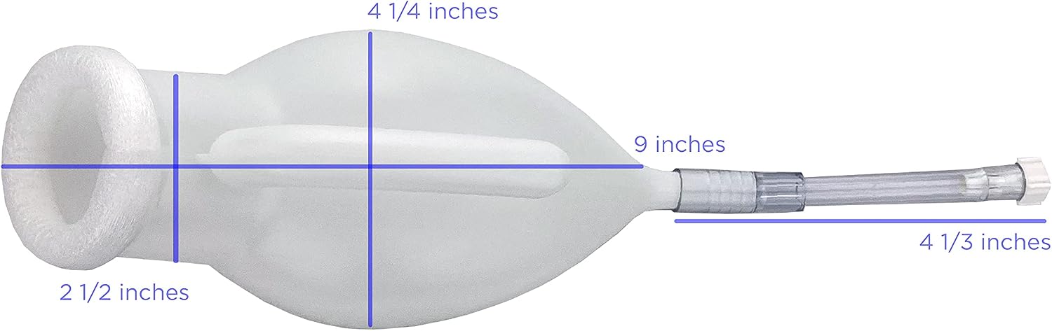 Comfort Male Fit Reusable Portable Male Advantage Urinal System with Spill Proof Collection Bag