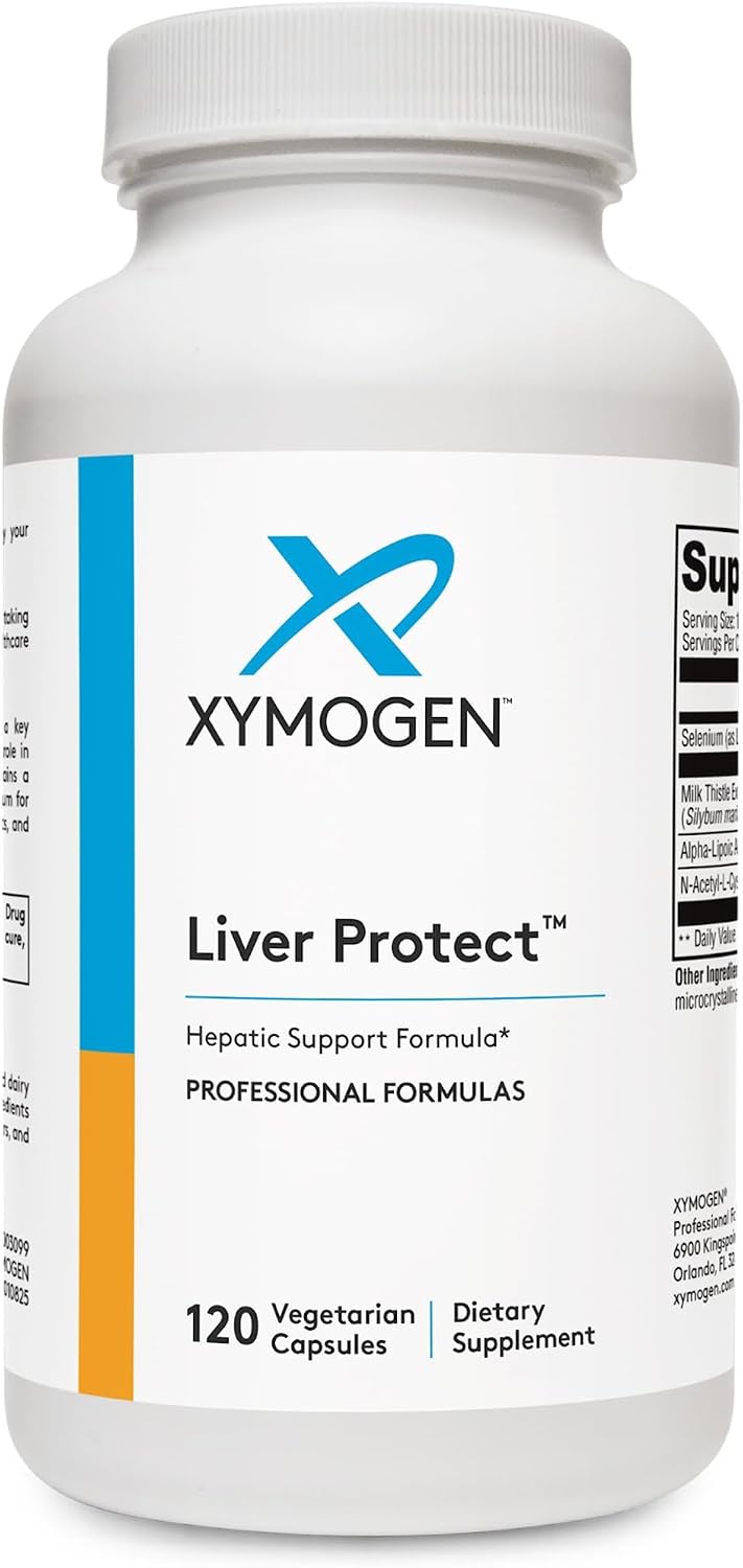 XYMOGEN Liver Protect - Liver Health & Antioxidant Support Supplement* - Milk Thistle, Alpha-Lipoic Acid, NAC & Selenium - Gluten-Free & Vegetarian - 120 Capsules