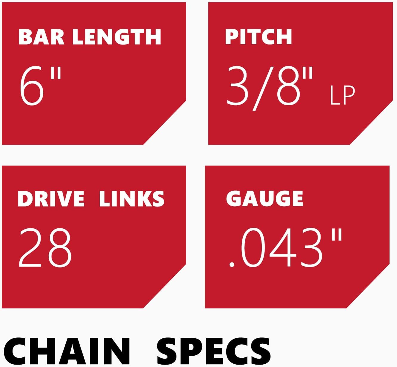 KAKEI 18 Inch Chainsaw Chain 3/8" LP Pitch .050" Gauge 62 Drive Links Fits Poulan, Kobalt, Echo, Ego