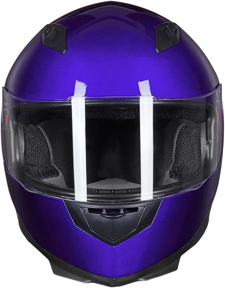 ILM Full Face Motorcycle Street Bike Helmet with Removable Winter Neck Scarf + 2 Visors DOT Model ILM-313