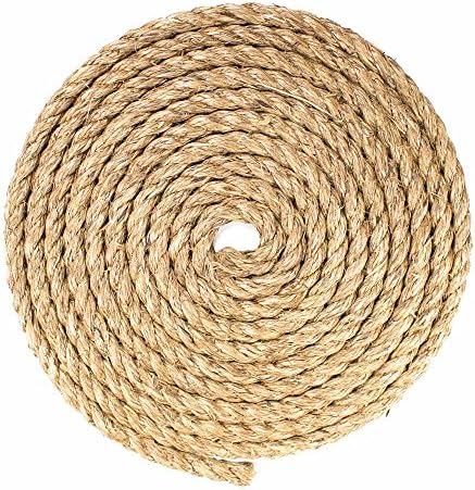 Twisted Manila Hemp Rope (1 Inch x 25 Feet)