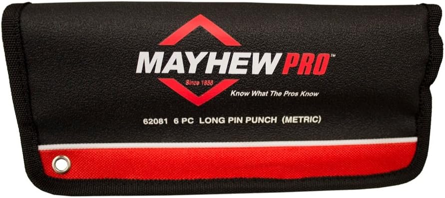 Mayhew 62081 Metric Long Pin Punch Set, 6-Piece