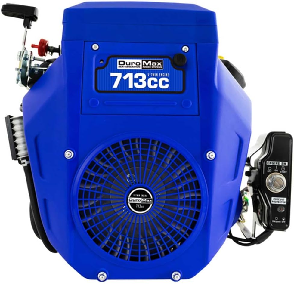 DuroMax XP7HPE 208cc Electric Start Gas Powered, 50 State Approved, Multi-Use Engine Blue