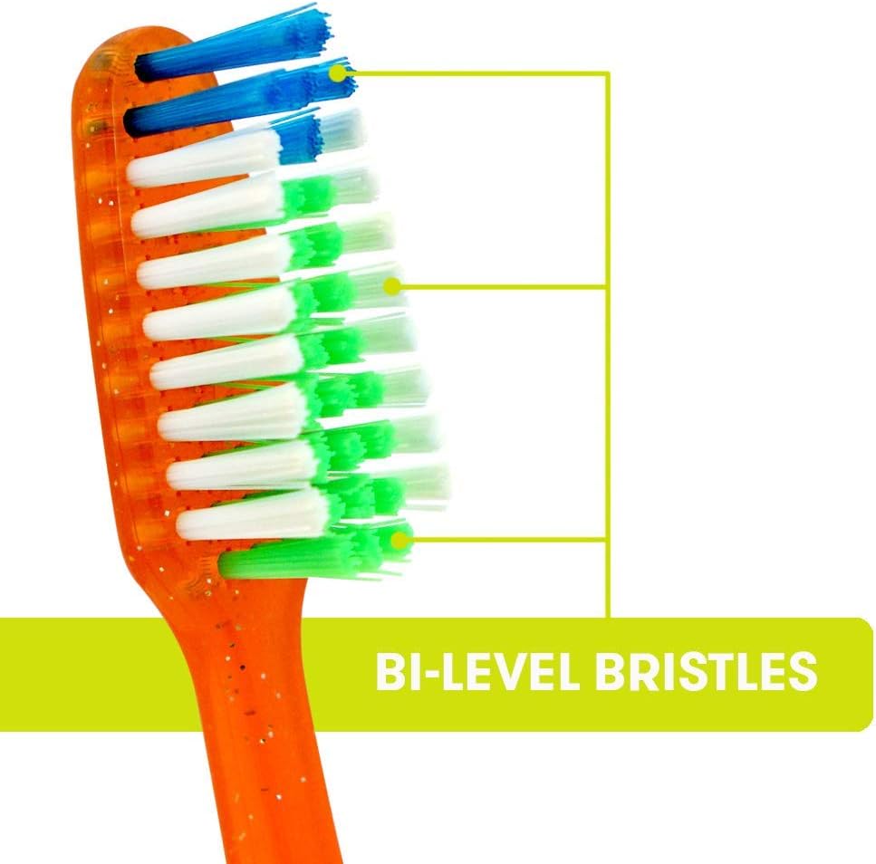 Reach Crystal Clean Medium Bristle Toothbrushes, 6 Pack
