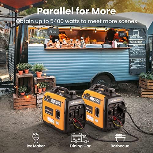 MaXpeedingrods 3500 Watt Portable Inverter Generator EPA Compliant, Gasoline | Compact and Lightweight for Home Backup Power, Outdoor Camping