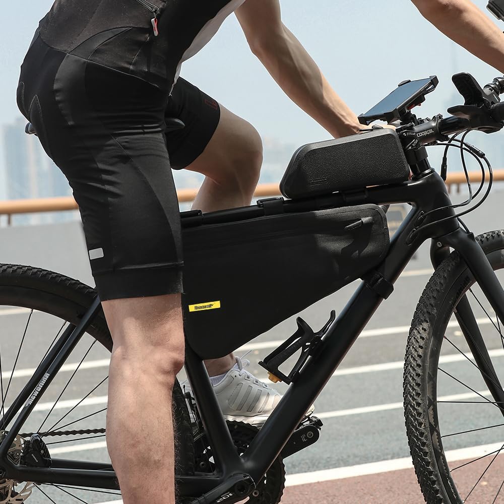 Rhinowalk Bike Frame Bag Bike Triangle Bag Waterproof top Tube Under The Bag, Suitable for Road Mountain Bike Sports, Gravel Bike