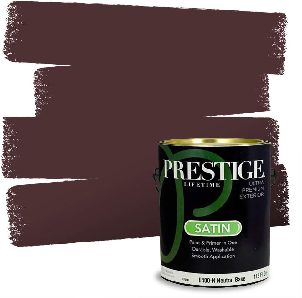 PRESTIGE Paints Exterior Paint and Primer In One, 1-Gallon, Satin, Comparable Match of Sherwin Williams* Socialite*