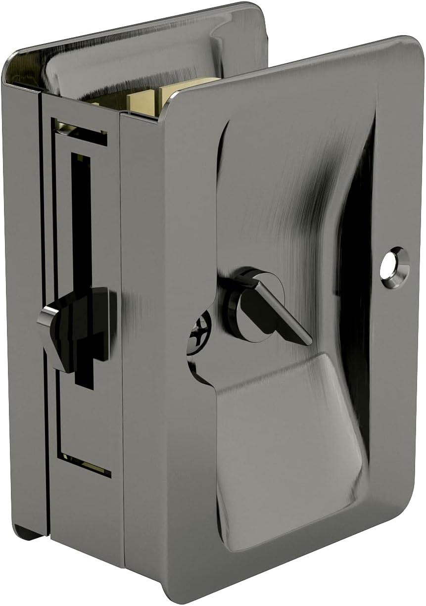 Richelieu | Onward Privacy Pocket Door Pull, Rectangular, Antique Nickel