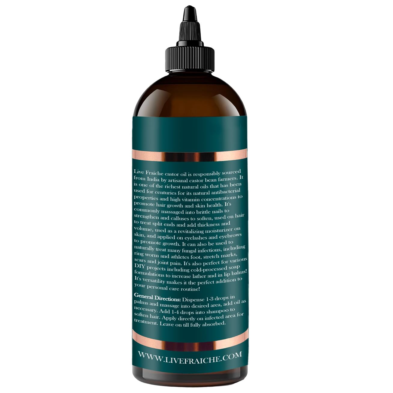 Organic Castor Oil Eyelash Growth Serum, Eyebrow Lash Serum for Hair Growth