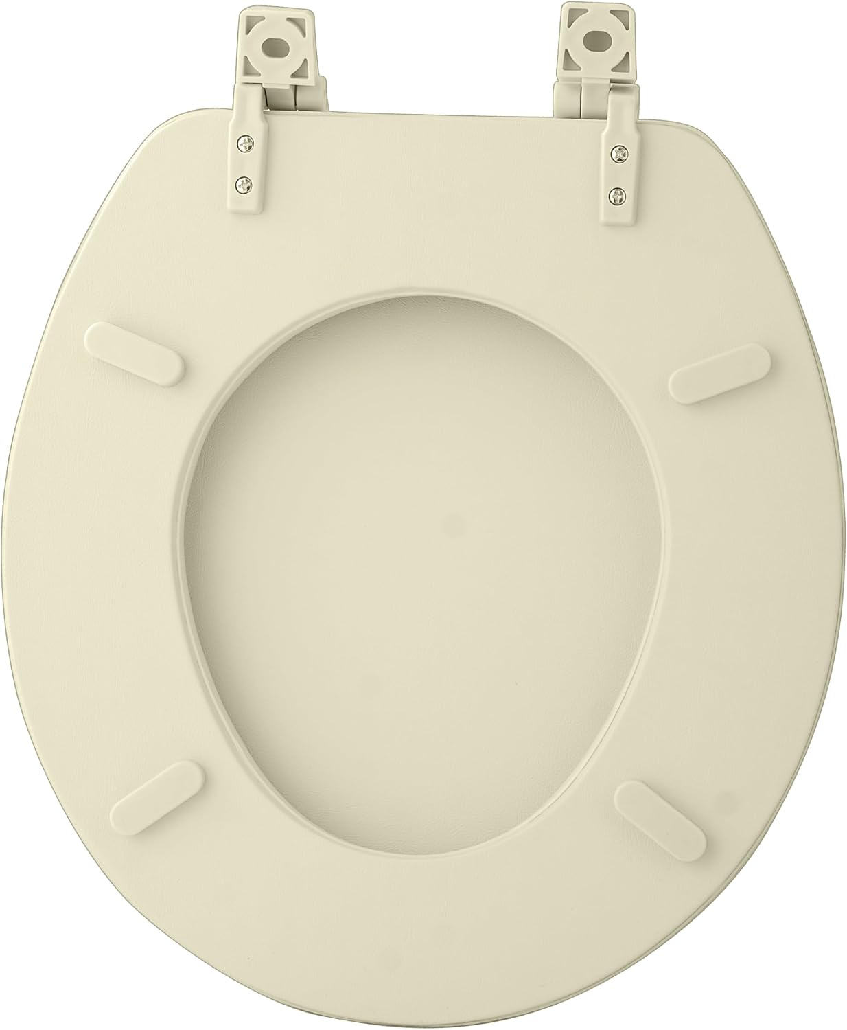 Soft Elongated Vinyl Toilet Seat, Black - 19 Inch Soft Vinyl Cover with Comfort Foam Cushioning - Fits All Elongated Size Fixtures - Easy to Install Fantasia by Achim Home Decor